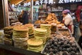 Hohhot, China, shopkeeper selling special Arabic influenced foods